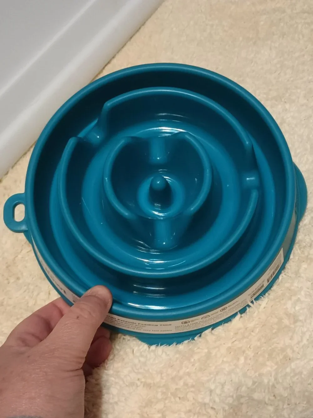 NWT ~ Outward Hound Fun Feeder Slo Bowl – Medium 2‑Cup Capacity, Turquoise Color